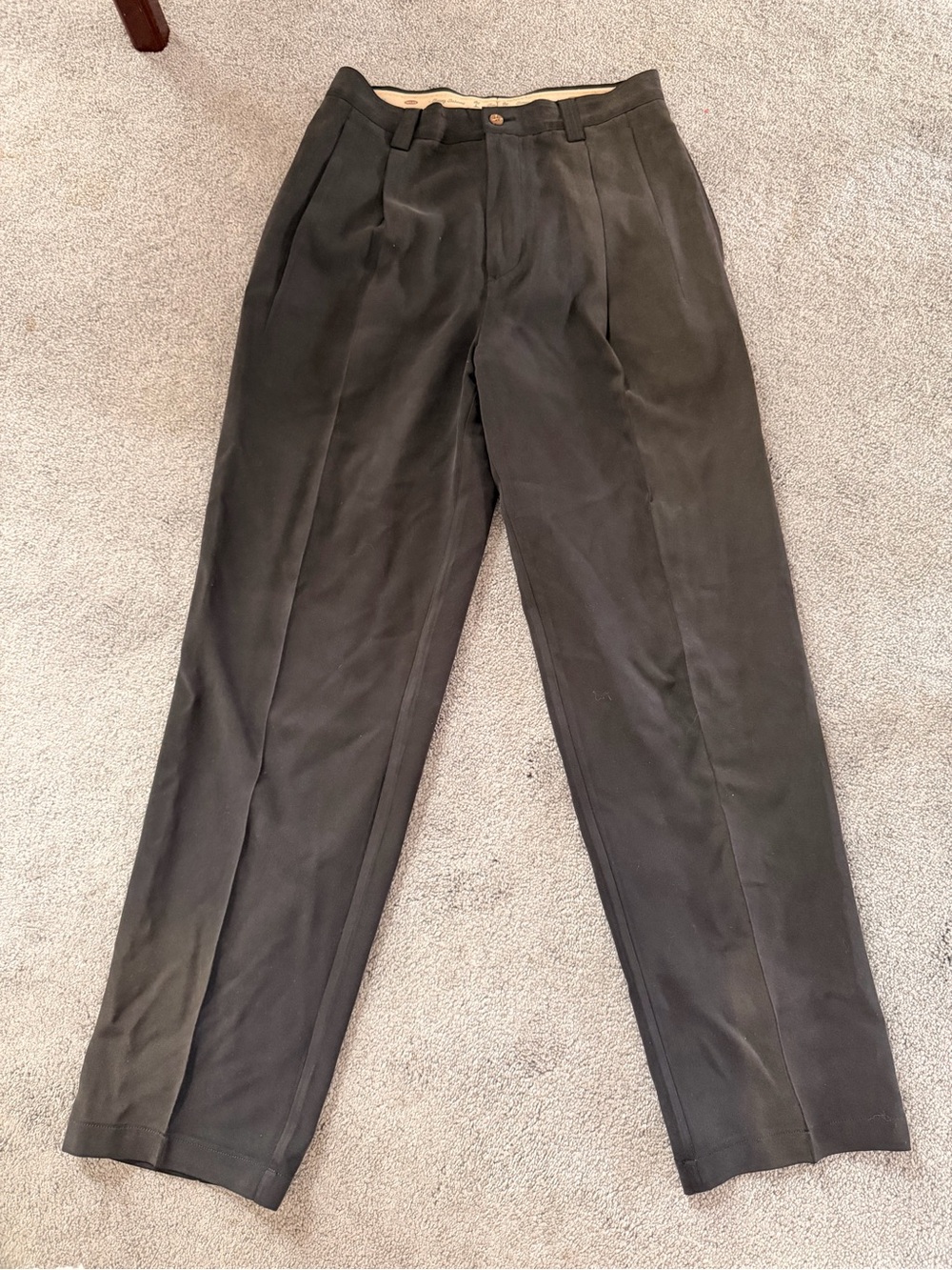 Tommy Bahama Men’s 32 Black Silk Pleated Dress Pants 100% Silk